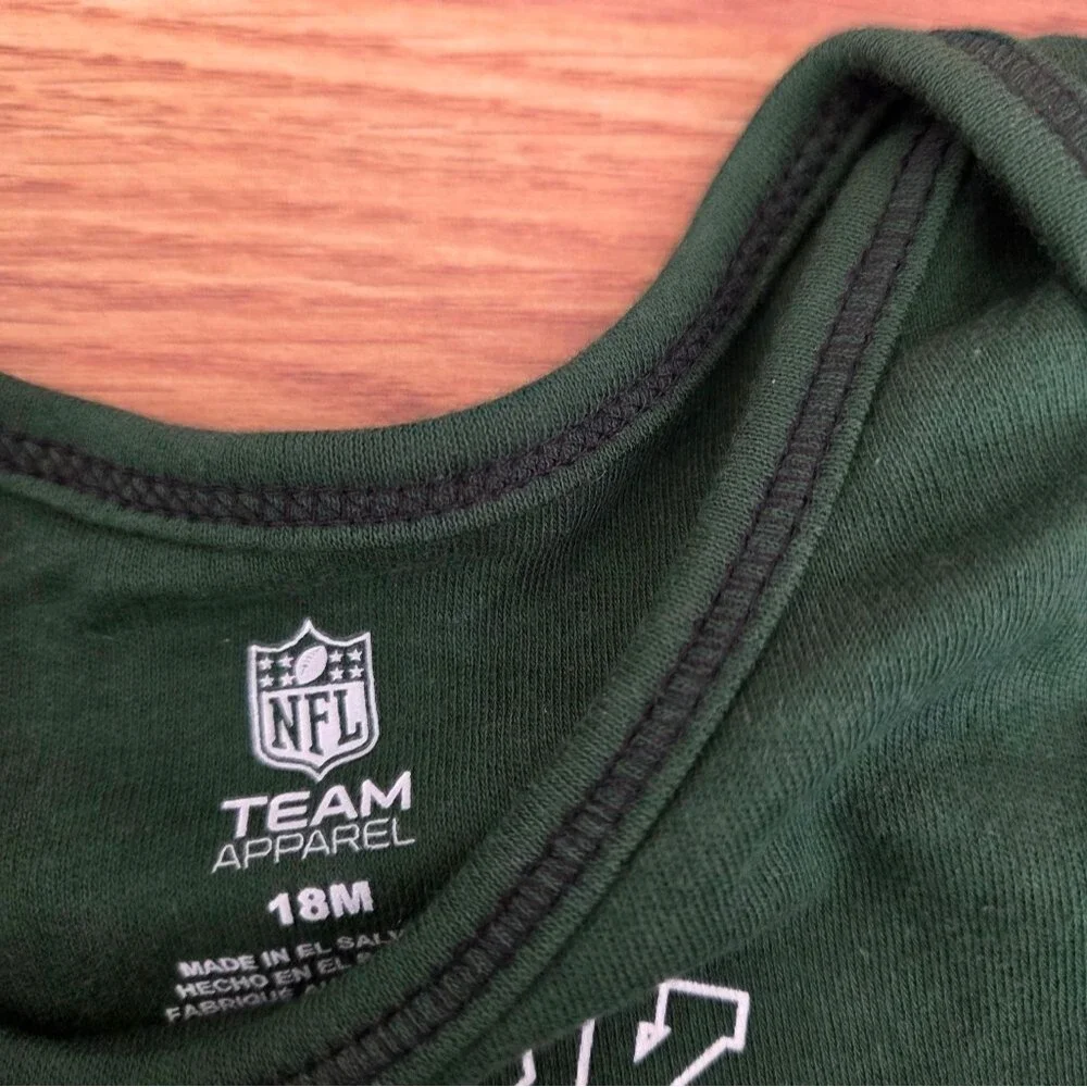 NFL NY Jets Baby Bodysuit 2pc 18 Months New 100% Cotton Football Athletic
